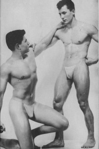 bodybuilders in vintage photography